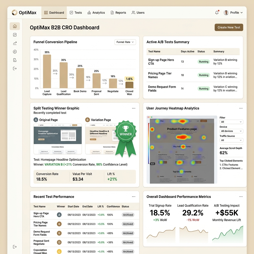 Conversion Funnel & AB Testing Optimization